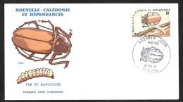 Nouvelle Calédonie  21 Février 1977  - FDC  YT  407 - Nouméa - Ver Du Bancoulier - Lettres & Documents