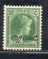 LUXEMBOURG LUSSEMBURGO 1927 1928 SURCHARGE OFFICIEL 30c MH - Officials