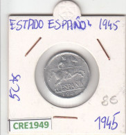 CRE1949 MONEDA ESPAÑA 5 CENTIMOS 1945 MBC+ - 5 Centimos