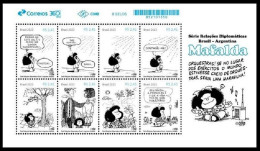 BRAZIL # 09-23 - MAFALDA - CARTOON - Série Relações Diplomáticas Brasil E Argentina- 8v MINT - Unused Stamps