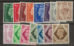 1937 MH GB, Mi 198-211 - Unused Stamps