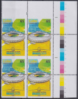 2014.444 CUBA MNH 2014 65c WORLD SOCCER CUP BRAZIL PERFORATION ERROR BL4. - Ongetande, Proeven & Plaatfouten