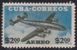 1955-373 CUBA REPUBLICA 1955 2$ NO GUM CONSTELLATION AIRPLANE AVION. - Unused Stamps