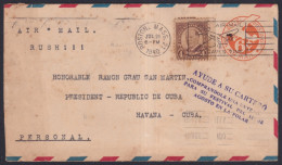 1940-H-83 USA COVER TO CUBA 1940 POSTMARK AYUDE A SU CARTERO. - Storia Postale
