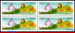 Ref. BR-V2019-29-Q BRAZIL 2019 - WITH SWITZERLAND, PAO DEA��CAR & MATTERHORN, MOUNTAINS,BLOCK MNH, RELATIONSHIP 4V - Blocks & Kleinbögen