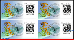 Ref. BR-V2021-09-Q BRAZIL 2021 - CENT.OF INSULIN DISCOVERY, DIABETES, MEDICAL, QR CODE, BLOCK MNH, HEALTH 4V - Unused Stamps