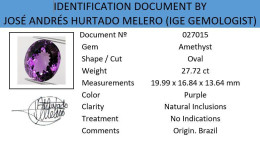 Ametista 27.72 Ct - Zonder Classificatie