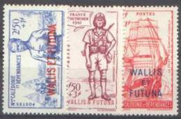 Détail De La Série Défense De L'Empire ** Wallis Et Futuna N° 87 à 89 Costumes Militaires - 1941 Défense De L'Empire