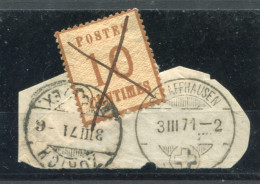 !!! ALSACE LORRAINE, N°5 OBLITERATION SUISSE SUR FRAGMENT - Used Stamps