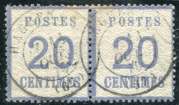 !!! ALSACE LORRAINE, PAIRE DU N°6 CACHET DE HAGUENAU - Used Stamps
