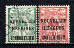 Nouvelles Hébrides  - 1910 - Tb De NCE Surch  - N° 15/16 - Oblit - Used - Usados