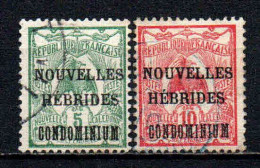 Nouvelles Hébrides  - 1910 - Tb De NCE Surch  - N° 15/16 - Oblit - Used - Gebraucht