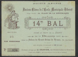 Carton Ancien Franc Maçonnerie Maçonnique Masonic Franc Maçon 1897 Grand Orient De France - Philosophy