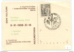Yugoslavia, II Philatelic Exhibition In Senta 1958 Special Pmk B180702 - Covers & Documents