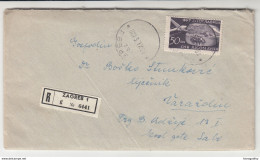 Yugoslavia, Letter Cover Registered Travelled 1951 Zagreb To Varaždin B181020 - Covers & Documents