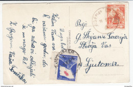 Yugoslavia Red Cross Postal Tax Stamp On Postcard Travelled 1951 To Ljutomer Bb170328 - Covers & Documents