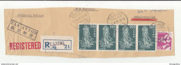 CUT-OUT Of A Letter Cover Registered Posted 1971 Tajimi Pmk B210725 - Lettres & Documents