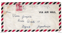 Japan Air Mail Letter Cover Posted 1963 To Zagreb B210112 - Lettres & Documents