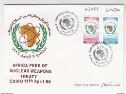 Egypt, Africa Free Of Nuclear Weapons Treaty FDC 1996 B180820 - Lettres & Documents