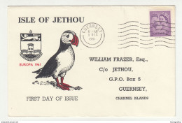 Isle Of Jethou FDC Guersney 1961 B210820 - 1952-1971 Pre-Decimal Issues