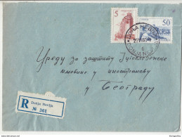 Yugoslavia Letter Cover Travelled Registered 1960 Donja Nevlja To Beograd B190901 - Covers & Documents