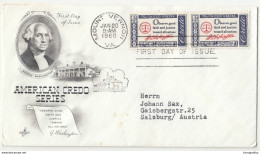 American Credo Series, Five FDCs B200901 - 1951-1960