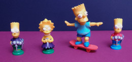 Lot De 4 Figurines Simson's En Plastic Dur : Hauteur Des Figurines : De 5,5 Cm à 9,00 Cm ( Voir Photos ). - Simpsons