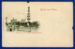 GRUSS AUS  WIEN - PRATERSTERN  UND TEGETTHOFF MONUMENT  - AUTRICHE - OSTERREICH - Prater