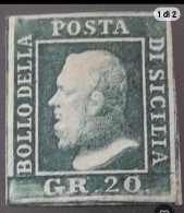 Sicilia 1859 20 Gr Grigio Ardesia N 13 - Sizilien