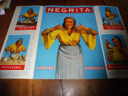 Affiche Publicitaire Ancienne NEGRITA    (hors- Tout = 55cm X 38cm) - Affiches