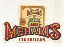 Autocollant, Cigarillos, Tabac, Mehari's, Agio, 185 X 125 Mm, Frais Fr 1.85e - Autocollants