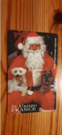 Prepaid Phonecard France, A Telecom - Christmas, Dog - Mobicartes (GSM/SIM)