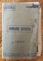 1951 Horaires Autobus Ligne Chaumont Saint Dizier Montier En Der Wassy Joinville Langres Brienne Le Chateau Bar Sur Aube - Europe