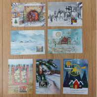 Liechtenstein 2008/17 Collection Official Christmas- Cards Nice Used - Lettres & Documents