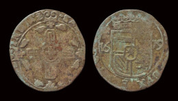 Southern Netherlands Brabant Karel II Billon Patard 1679 - 1556-1713 Pays-Bas Espagols