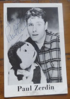 Paul Zerdin Signed Photocard - Télévision & Internet