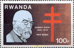 713232 MNH RUANDA 1982 CENTENARIO DEL DESCUBRIMIENTO DEL BACILO DE LA TUBERCULOSIS POR ROBERT KOCH - Ungebraucht