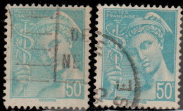 France 1942. ~ YT 549 (par 2) - 50 C. Mercure - 1938-42 Mercurio