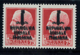 P1457 - R.S.I. , 494 B DOPPIA SOVRASTAMPA COPPIA , UNO TL L’ALTRO INTEGRO FIRMATO FIECHI - Sonstige & Ohne Zuordnung