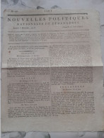 Journal NOUVELLES POLITIQUES 6 Messidor An V ( 24 Juin 1797 ) TURQUIE ITALIE ANGLETERRE BELGIQUE - Periódicos - Antes 1800