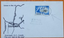 CANADA 1959, ADVERTISING COVER USED, ILLUSTRATE MAP, KAMLOOPS CITY, WESTBANK CITY  TOWN CANCEL. - Covers & Documents
