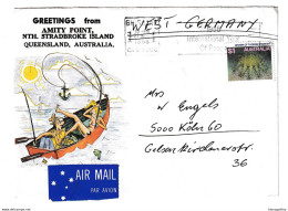 Amity Point, North Stradbroke Island Illustrated Letter Cover Posted 1986 B210701 - Lettres & Documents