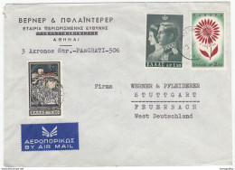 Greece, Werner & Pfleiderer Company Airmail Letter Cover Travelled B171025 - Lettres & Documents