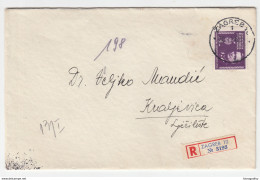 Yugoslavia, Letter Cover Registered Travelled 194? Zagreb To Kraljevica B180220 - Covers & Documents