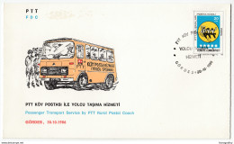 Passenger Transport Service By PTT Rural Postal Coach Special Letter Cover And Postmark 1986 Bb170325 - Briefe U. Dokumente