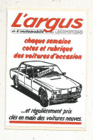 Autocollant, L'ARGUS De L'automobile Et Des Locomations - Stickers