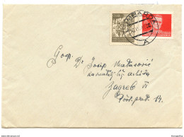 Yugoslavia Croatia Letter Cover Travelled 1946 Lumbarda To Zagreb B180910 - Covers & Documents