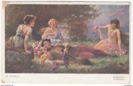 H. Zatzka, Dreaming Old Postcard Travelled 192? Nova Gradiška Pmk? B181015 - Zatzka