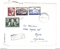 Greece Letter Cover Posted Air Mail 1963 Mytilene To Rijeka B201210 - Brieven En Documenten