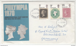 Great Britain 1970 Philympia 1970 FDC B200501 - 1952-1971 Em. Prédécimales